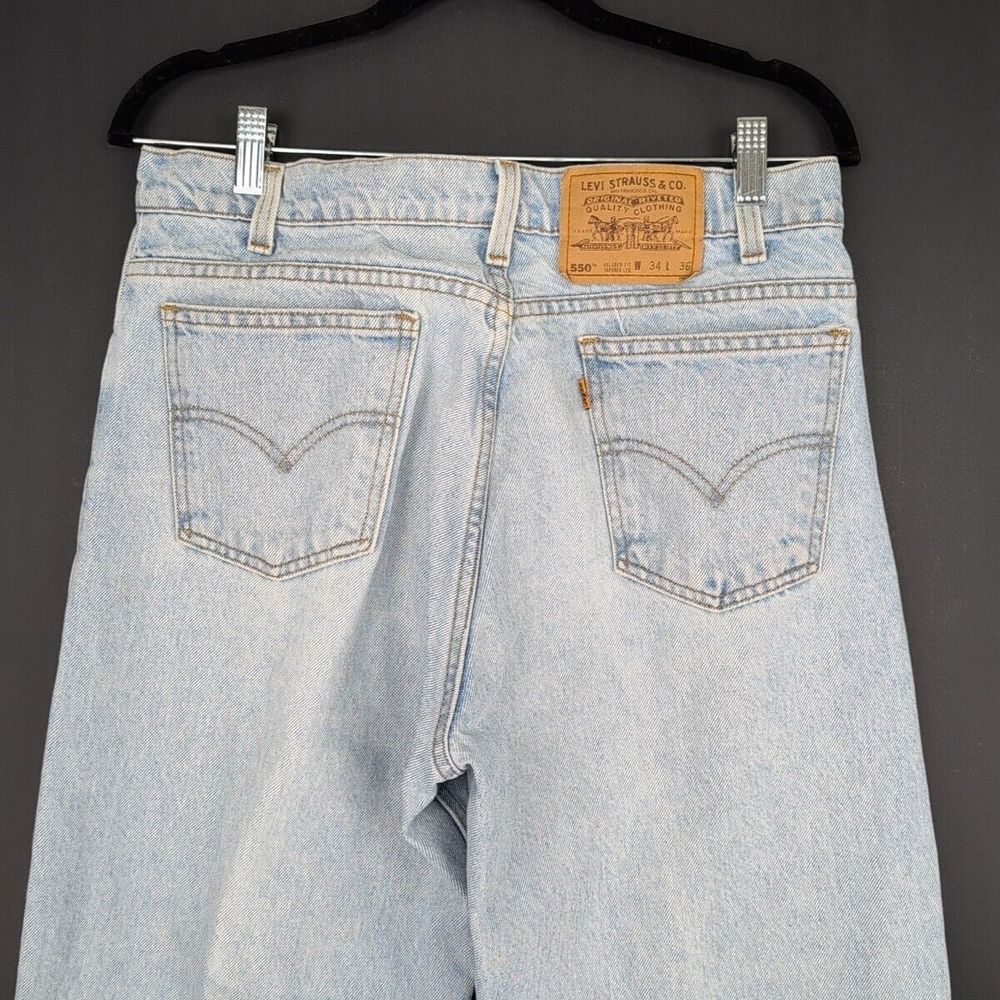 VINTAGE MENS LEVIS JEANS 550 RELAXED FIT TAPERED LEG ORANGE TAB 34X36 Y2K. A38